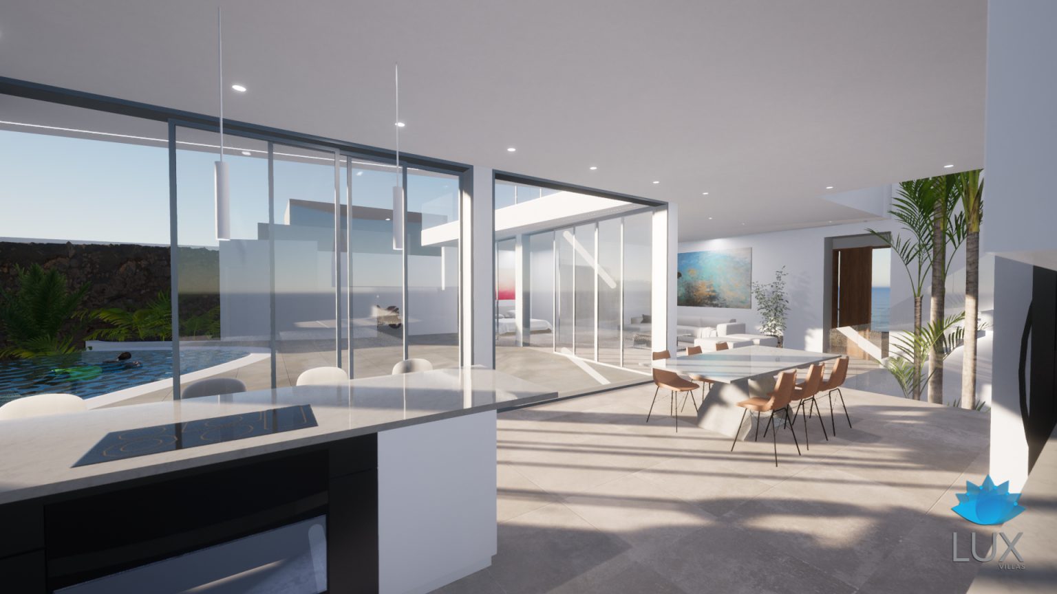 new built luxury villa roque conde costa adeje tenerife south modern minimalist pool (11)